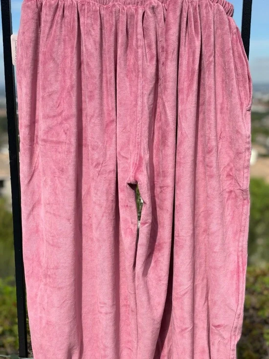 NWT! Free People Movement Momentum Velour Jogger Pants Rosewood Pink ~ Large - Picture 9 of 9